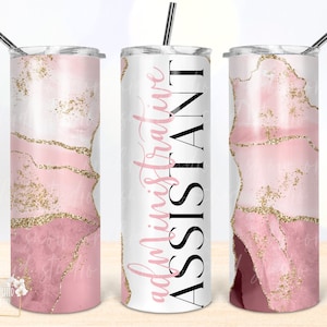 Administrative Assistant Agate 20oz Tumbler Wrap (PNG Digital Download)
