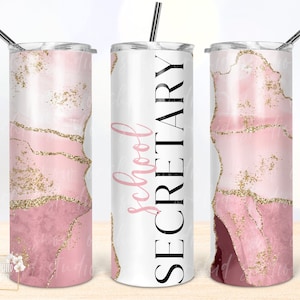 School Secretary Tumbler Design: Agate 20oz PNG (Digital Download)