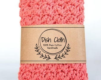 Printable Dishcloth Wrap Label | Editable PDF Template for Packaging & Branding
