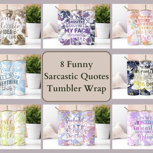 Funny Tumbler Wrap Bundle R18 Sweary Cuss Sarcastic PNG Seamless Tumbler Drive Designs Sublimation Downloads - Skinny 20oz - PNG
