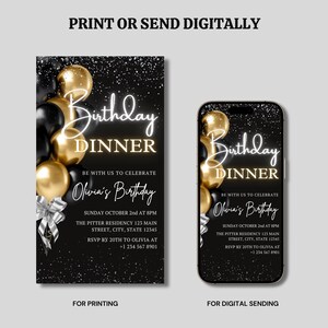 invitation for women,instant download,digital dinner party,dinner party ideas,editable template,birthday dinner,dinner invitation,digital invitation,lets brunch invite,invitation template,evite text phone sms,champagne dinner,surprise dinner