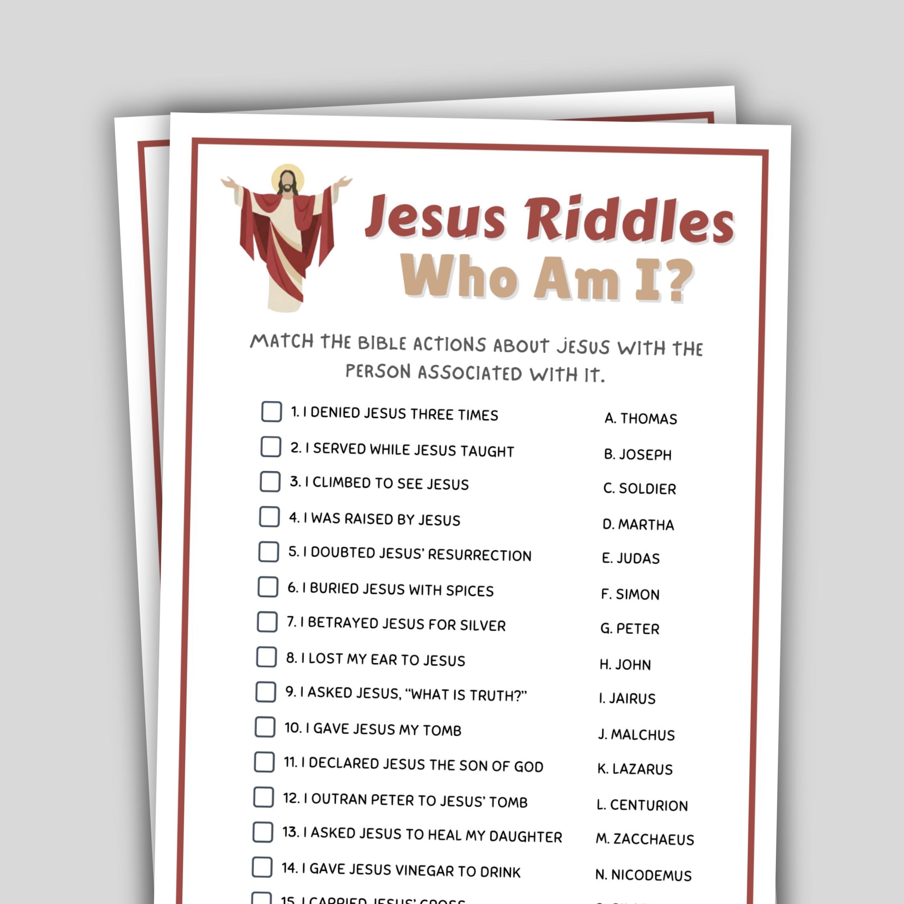 Jesus Miracle Riddles Jesus Riddles |