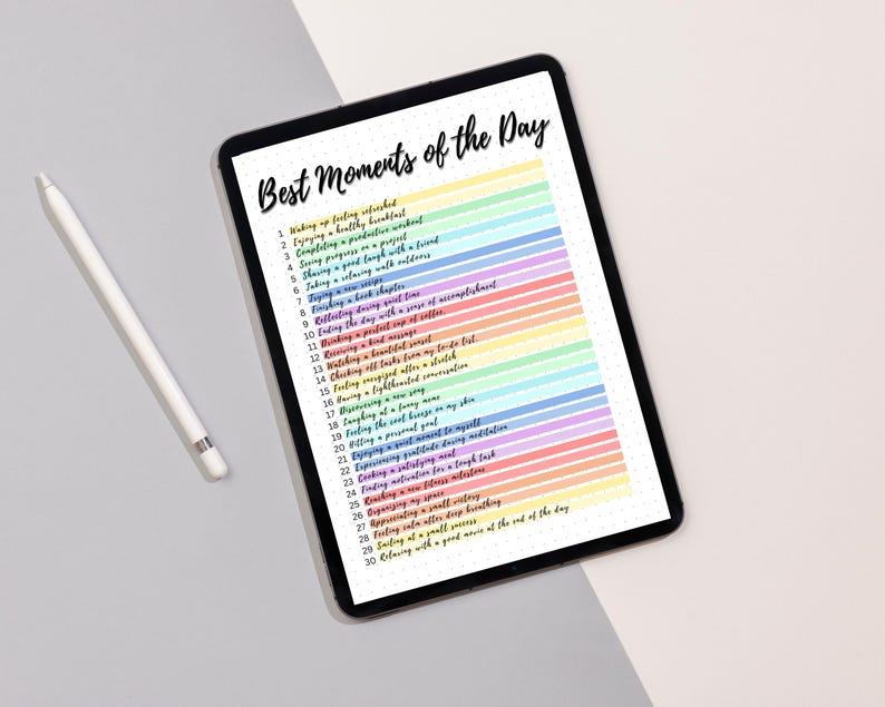 Highlight of the Day Tracker - Printable Journal Page for Memories ...