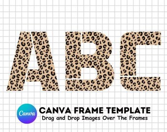 Editable Canva Varsity Alphabet Bundle | Drag & Drop Letters | Sublimation Alphabet PNG | Canva Frame Template | DIY Printable Letters