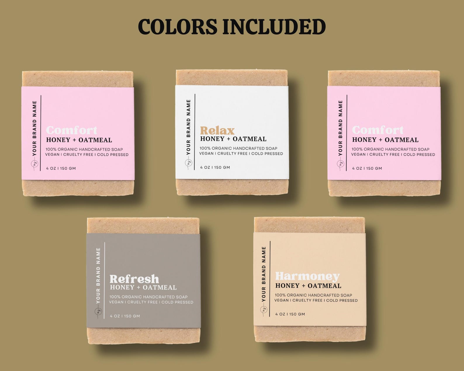 Handmade Soap Label Template | Editable Belly Band Soap Packaging for ...