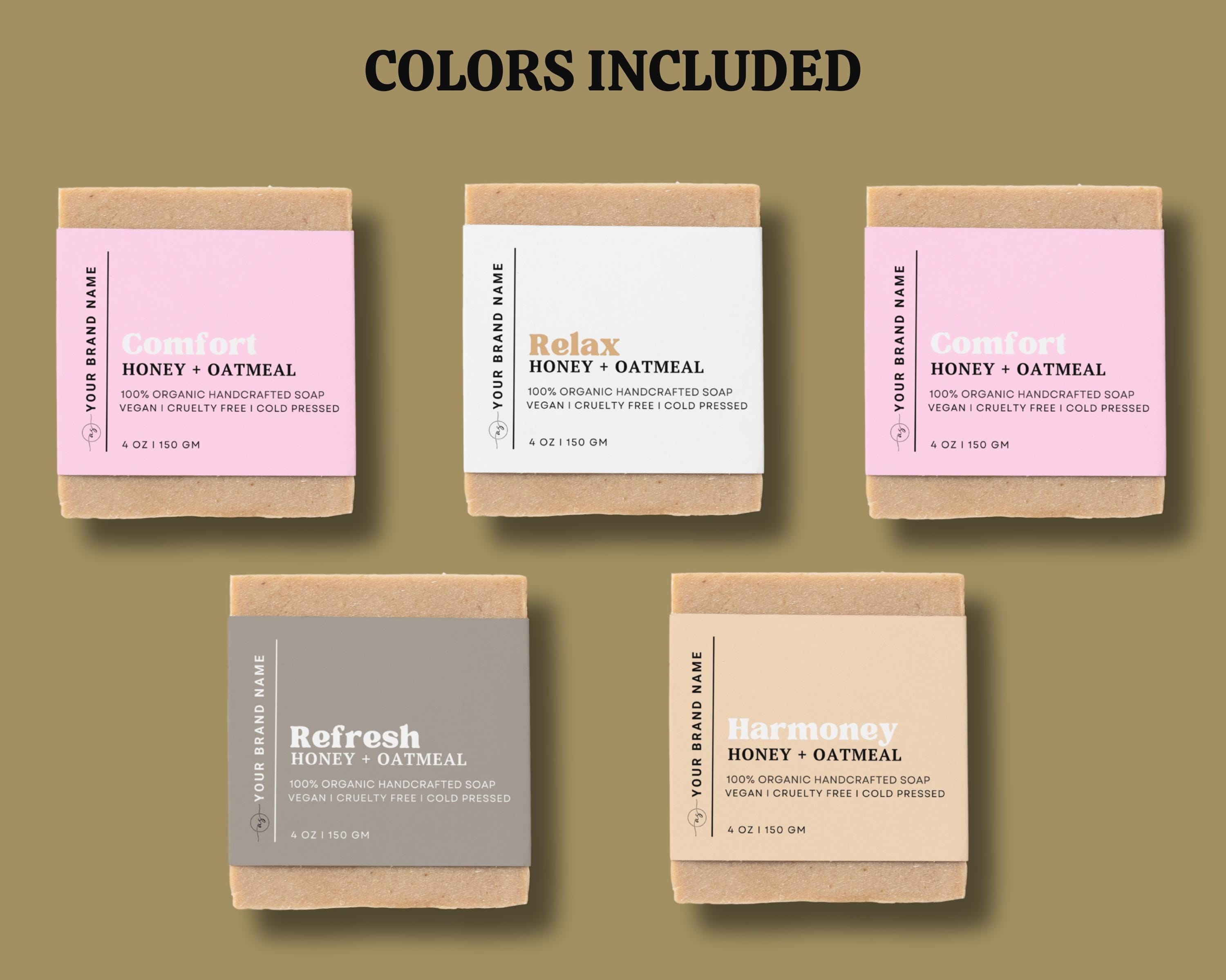 Handmade Soap Label Template | Editable Belly Band Soap Packaging for ...
