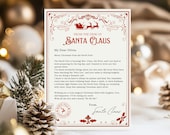 Editable Santa Letter Template, Personalized Letter from Santa Claus, Christmas Eve Printable, North Pole Mail for Kids, Holiday Magic Gift