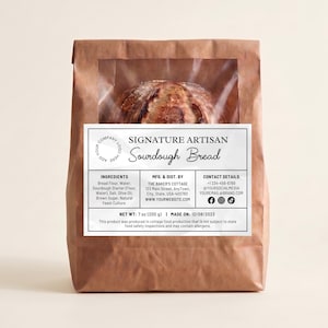 Canva Template,Digital Download,Editable Printable,Baked Goods Business,Thermal Printer Card,Farmers Market Tag,Sourdough Bread Box,Micro Bakery Sticker,Home Bakery Label,Cottage Food Law,Cookie Ingredients,QR Code Ingredients,6x4 4x4 Round BUNDLE