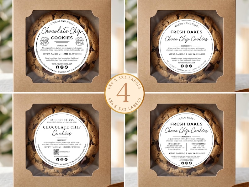 Editable Home Bakery Label Bundle Template, Cottage Food Sticker Set ...
