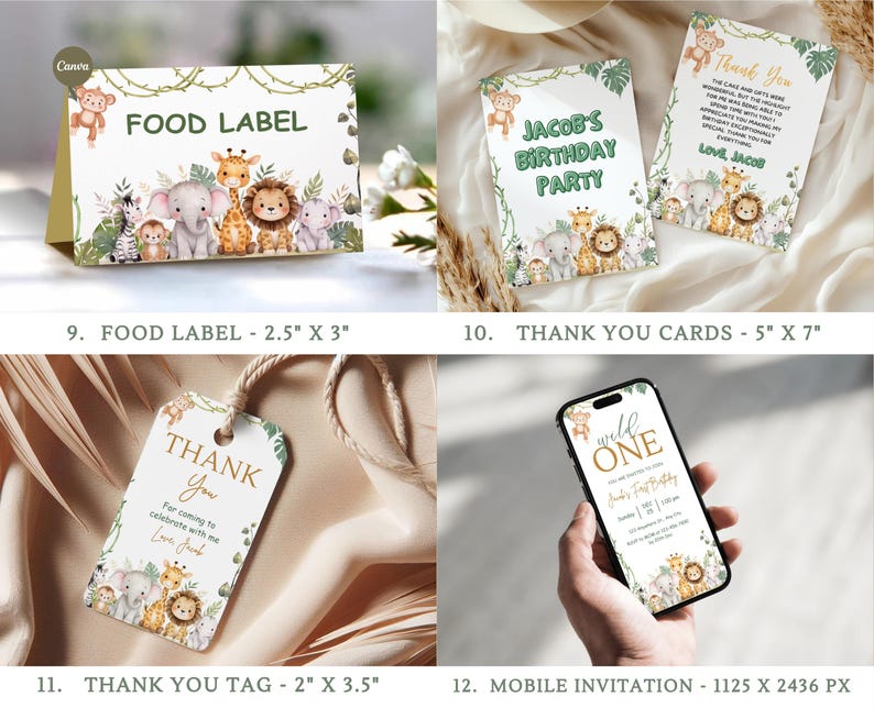 wild one bundle,safari 1st invite,jungle 1st decor,wild one invite,1st bday template,birthday bundle,diy birthday set,wild one decor,safari party kit,jungle invite,baby 1st birthday,editable invite,first birthday set