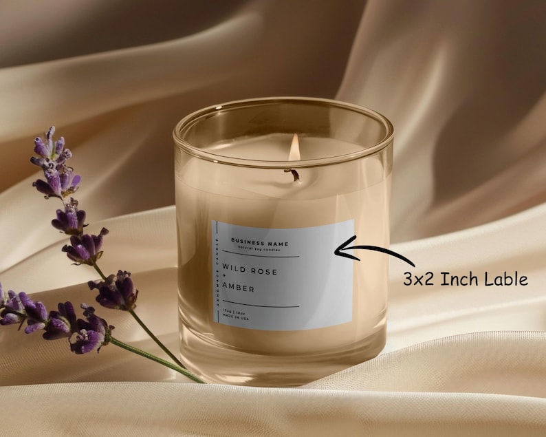 custom candle labels,candle business,candle branding,candle packaging,candle label,business bundle,product label,minimalistic label,canva label template,Candle Care Card,Care Instructions,personalized labels,label design