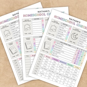 homeschool checklist,homeschool planner,school planner kids,academic planner,schoolday checklist,weekly schedule,responsibility chart,kids chore chart,weekly checklist,homeschool printable,student planner,kids daily routine,school task planner