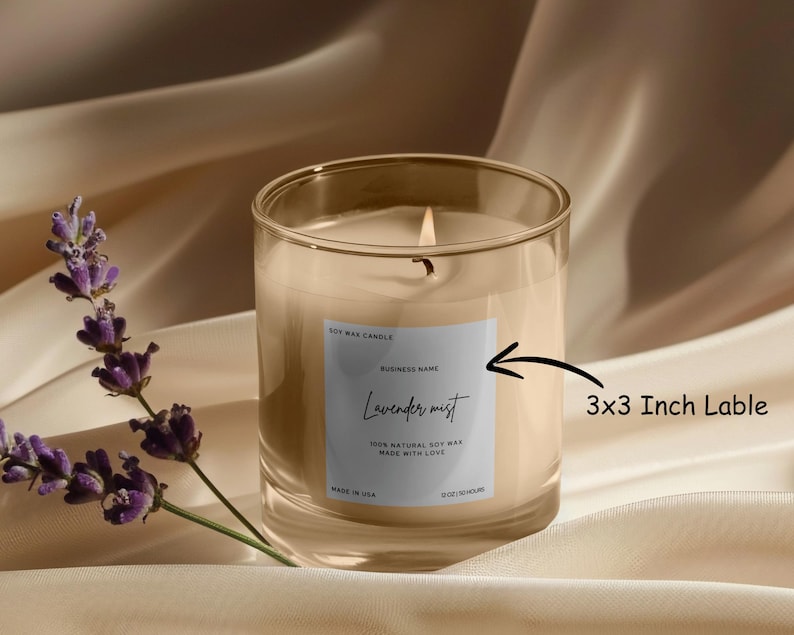 custom candle labels,candle business,candle branding,candle packaging,candle label,business bundle,product label,minimalistic label,canva label template,Candle Care Card,Care Instructions,personalized labels,label design
