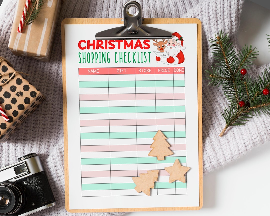 Christmas Gift Planner Printable , Holiday Shopping List, Budget ...