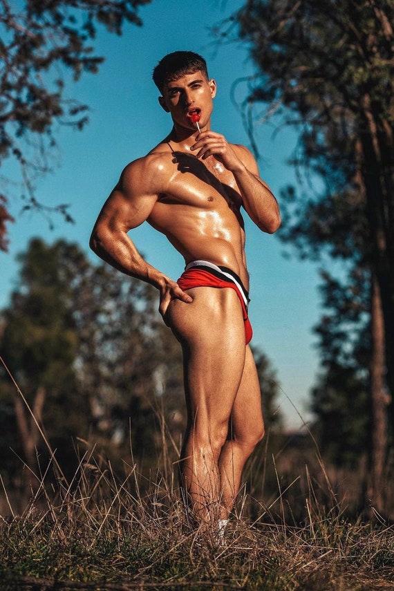 Handsome Bodybuilder Sexy Muscle Jock Hunk Hot Buff Alpha Male Man 4x6  Glossy Photo Poster Print 