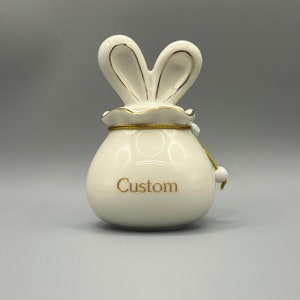 Custom Cat Ashes Can-Small Pet Urn-Rabbit Urn-Bunny Urn-With Name Cat Urn-With Name Urn- With Name Pet Urn-Ceramic Pet Cans