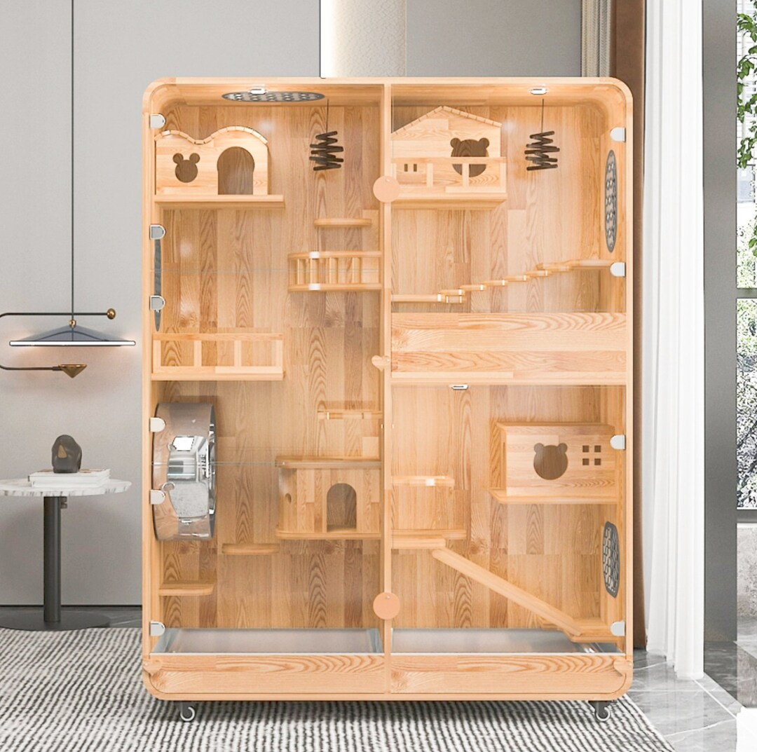 Highend Oak Chinchilla House We Offer Customized Service Etsy