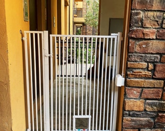 Custom Cat Gate & Fence - No Punch Design Cat Gate- Pet Containment Door - Custom Pet Door-Custom Cat Enclosures - Custom Cat Fence