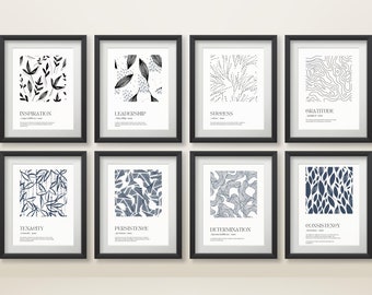Office Wall Art Set | 8 PRINTABLES | Home & Office Decor | Mega Bundle | Definition Prints
