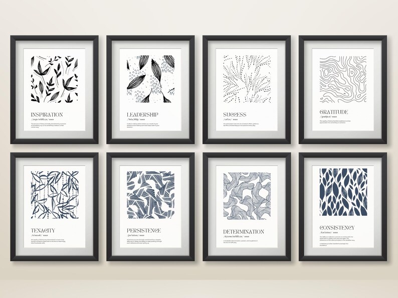 Office Wall Art Set | 8 PRINTABLES | Home & Office Decor | Mega Bundle ...