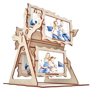 Laser Cut Ferris Wheel Picture Frame DXF file