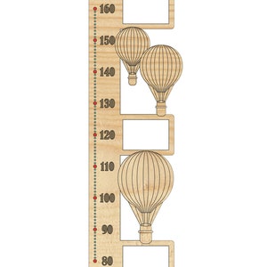 Lasergeschnittene, personalisierte Kinder-Wachstumstabelle mit Bilderrahmen, Kinder-Höhentabelle, Stadiometer, CDR-Datei, DXF-Datei