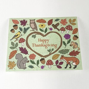 Joyeux ThanksGiving Woodland Critters - Carte de vœux