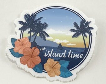 On Island Time - 3.5" Vinyl Sticker