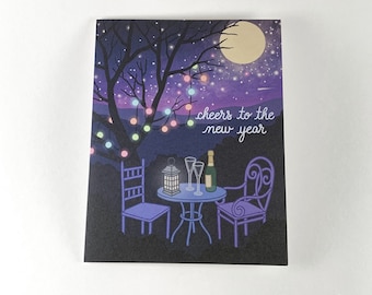 Saludos al Año Nuevo - Tarjeta de felicitación