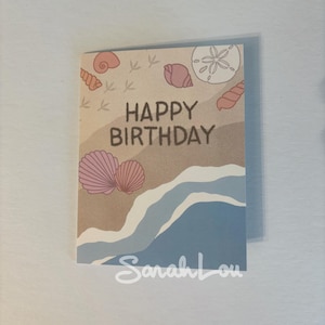 Feliz Aniversário Praia - Cartão de Saudações