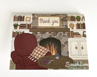 Gracias Chimenea - Tarjeta de felicitación