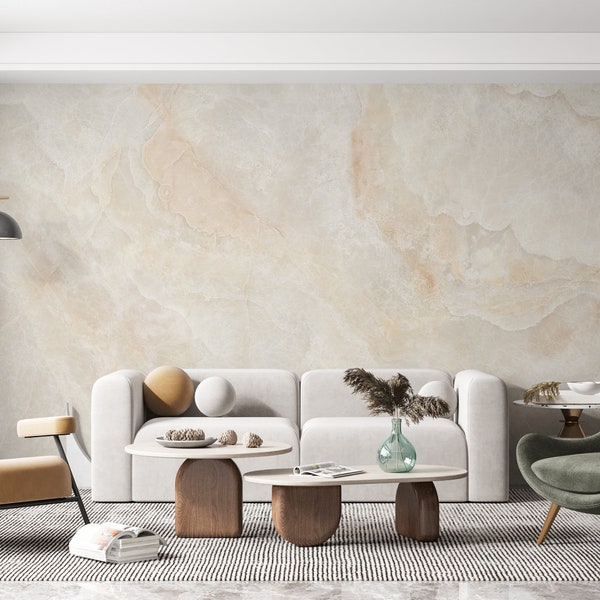 Marble Wallpaper Mural Etsy