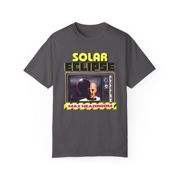 MAX HEADROOM Solar Eclipse T-Shirt | 80s Tee | Retro Tv Show | Vintage 80s Shirt | Nostagic Tee | Retro Tv Show Fan Art | Retro 80s Gift