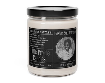 PRAIRIE SONGBIRD: Hester Sue Terhune Candle | Vegan Soy Candle, 9oz, Little House on the Prairie Gift, Little House 50th, Little House Decor