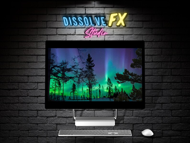 Aurora Borealis Desktop Wallpaper Laptop Northern Lights - Etsy