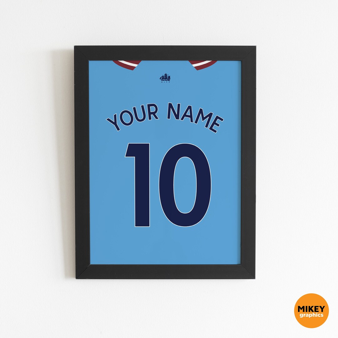 Custom Football Wall Art Manchester City 22/23 Digital Etsy UK