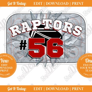 DIGITAL TEMPLATE - Hockey Door Sign [Rink], Printable Hockey Signs for Locker Room, Travel Tournaments, Room Decor, Parties