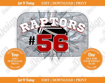 Hockey Door Sign Template Hockey Rink Door Hanger for Hockey Tournament Digital Download