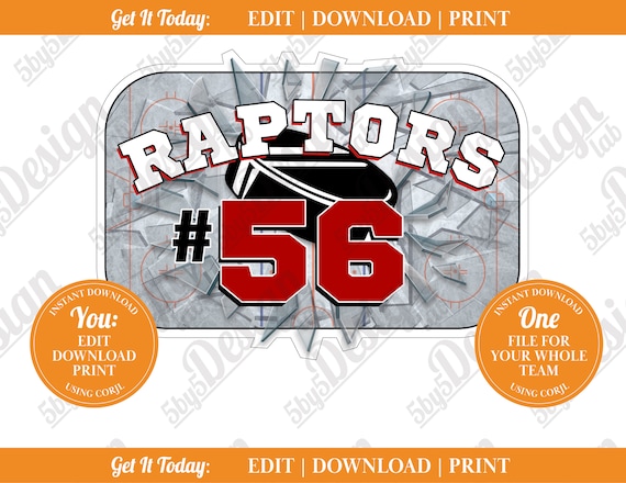 DIGITAL TEMPLATE Hockey Door Sign rink Printable Hockey - Etsy