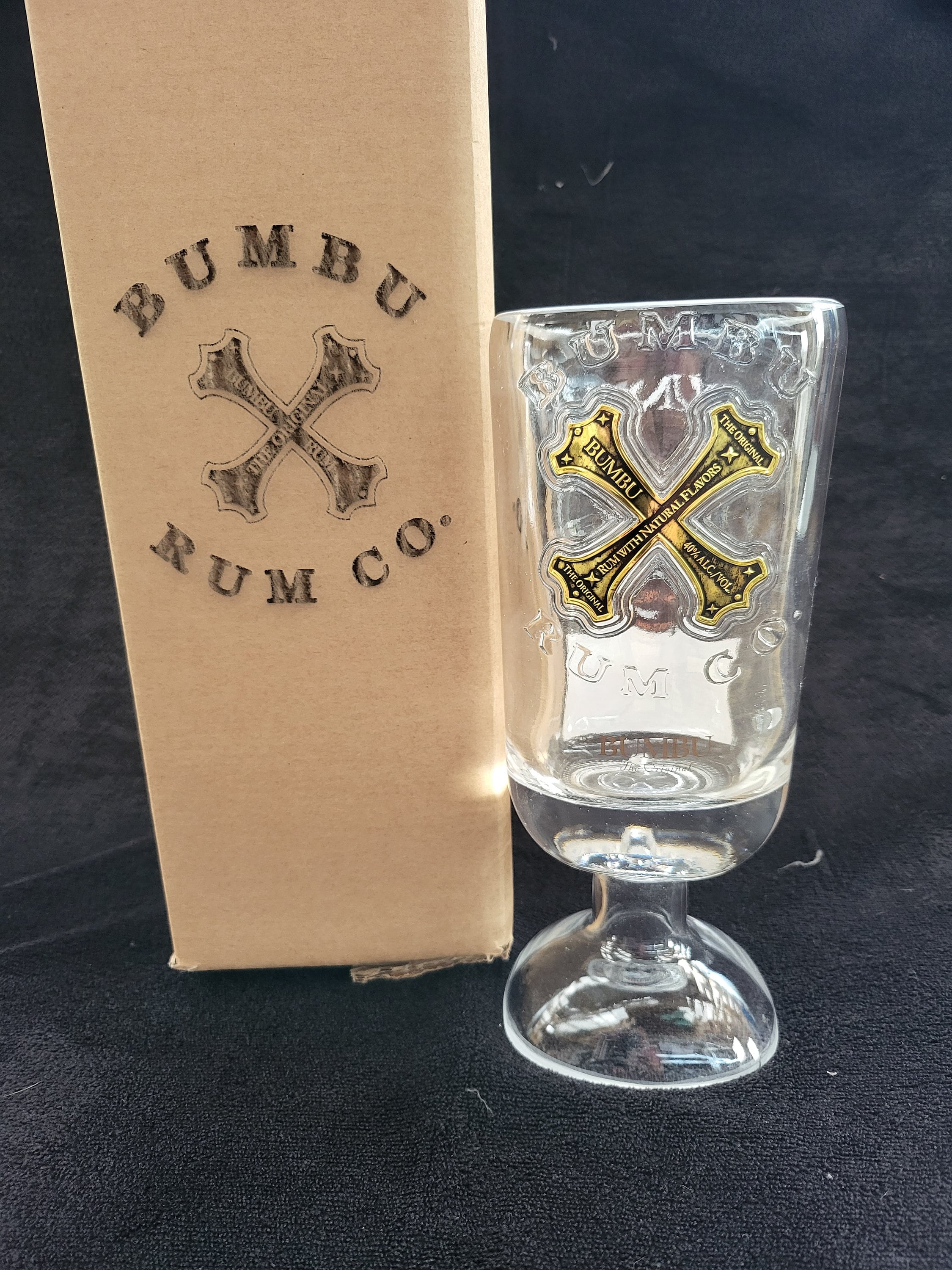 Bumbu Rum Glass Box Set Upcycled Glass Handmade 