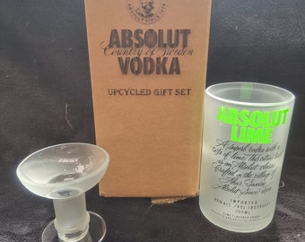 Absolut upcycled Glass Box Set all flavours personalised