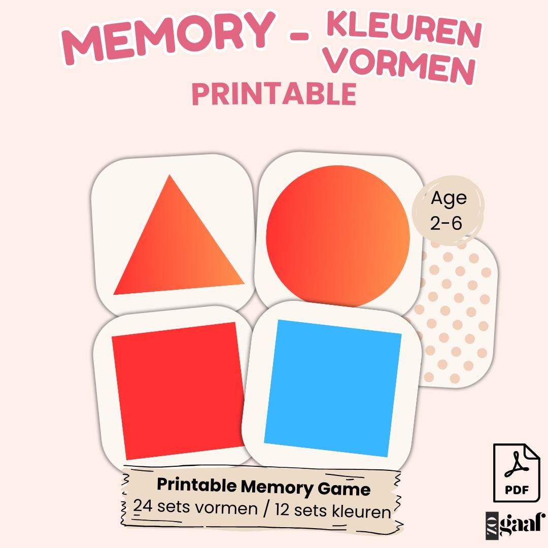 Shapes & Colors Memory Game | Educational Game for Toddlers and ...