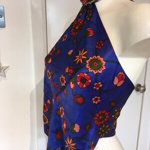 Evening Top Made From Vintage Scarf and Vintage Brooch - Unique