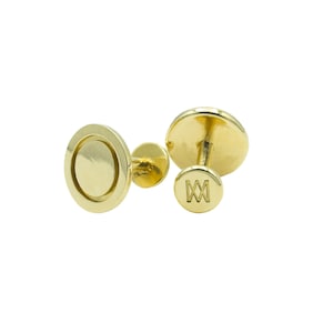 Brass Cufflinks Round • Made in Ireland • Handcrafted • Gifts for him • Wedding • Groomsman • by MILLETTWADE