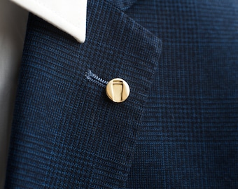 Lapel pin - pint pin • Brass • Button pin • Suit accessory • Groom ware • Gift for him • Handcrafted • Made in Ireland • By MILLETTWADE