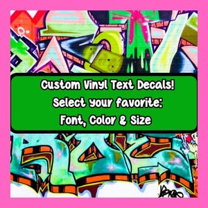 Custom Text Vinyl Decal; Name Vinyl Decal; Personalized Decal; Tumbler Decal