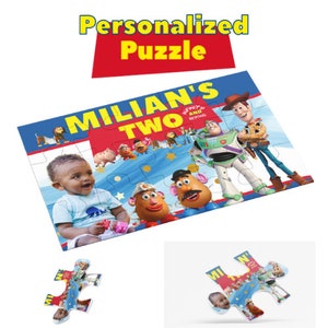 Dois quebra-cabeças personalizados Infinity & Beyond; Lembrancinhas de Toy Story; Quebra-cabeças personalizados de Toy Story; Quebra-cabeças personalizados; Quebra-cabeças de imagens