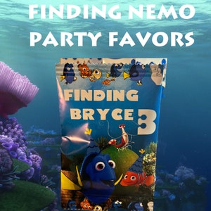 Finding Nemo Party Favors/Chip Bags/Pringles (Any theme)