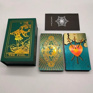 Tarot Cards with-Guidebook for Beginners - Waterproof Tarot Deck with  Storage Box,Tarot Cards with Meaning on it, Original Divination Tools  Future Telling Tarot Card Deck (Bronze), Fortune Telling Toys -   Canada