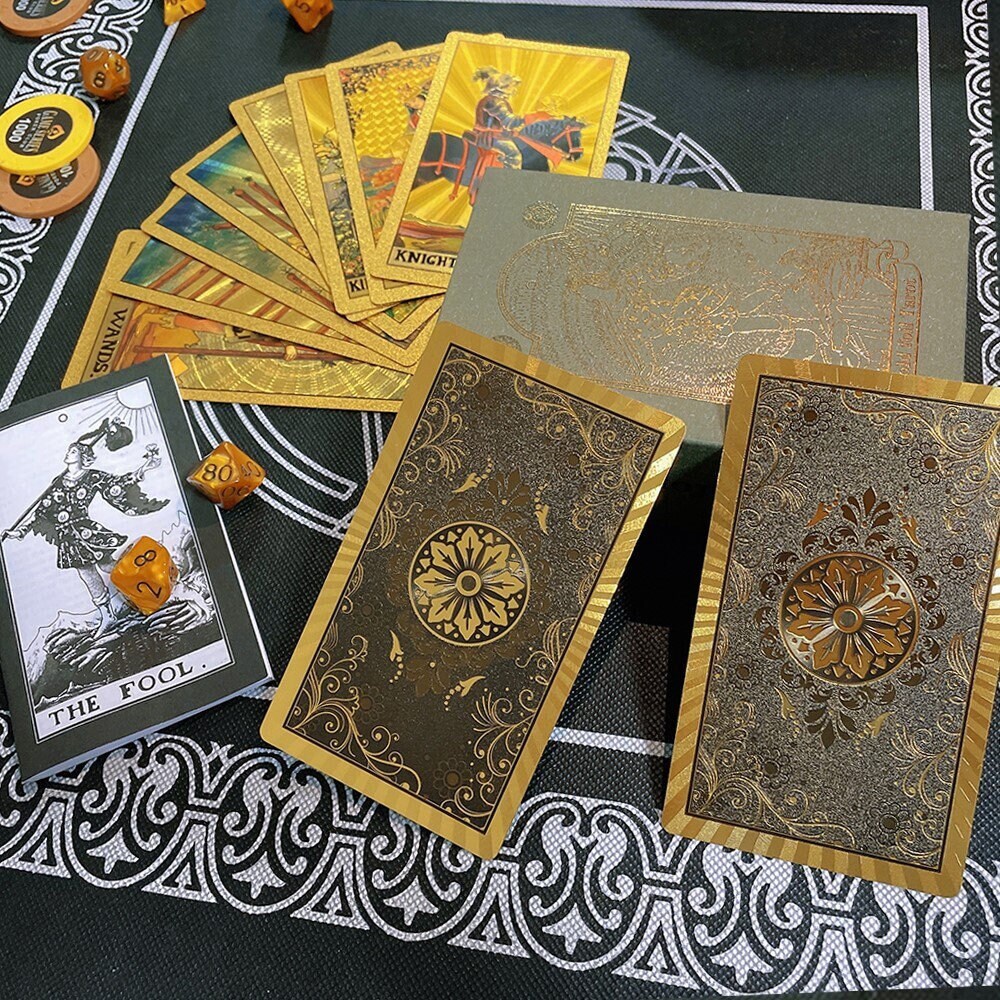 Tarot Card Deck Gold Tarot Cards Gift Box Tarot Deck Tarot Etsy UK